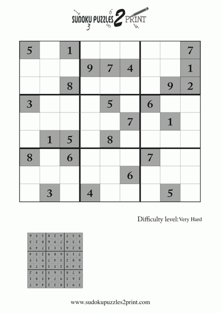 Very Hard Sudoku Puzzle To Print 3 | Sudoku Printable Hard Very Hard