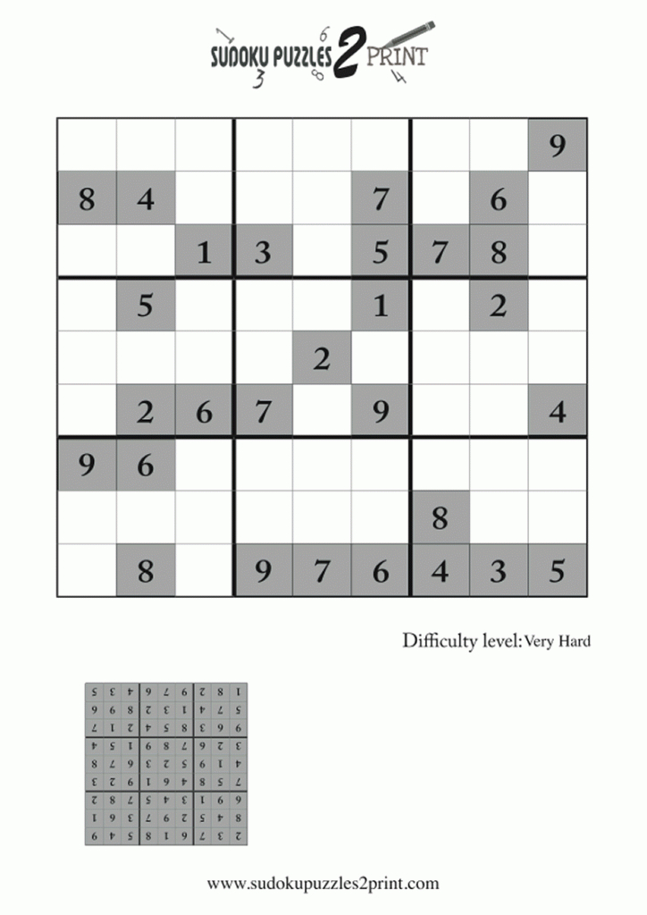 Very Hard Sudoku Puzzle To Print 4 | Printable Sudoku Very Hard