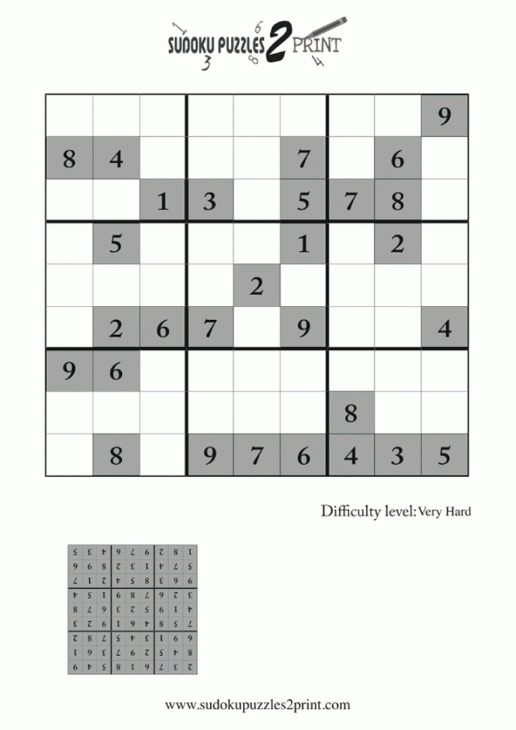 Very Hard Sudoku Puzzle To Print 4 | Sudoku Printable Hard Very Hard