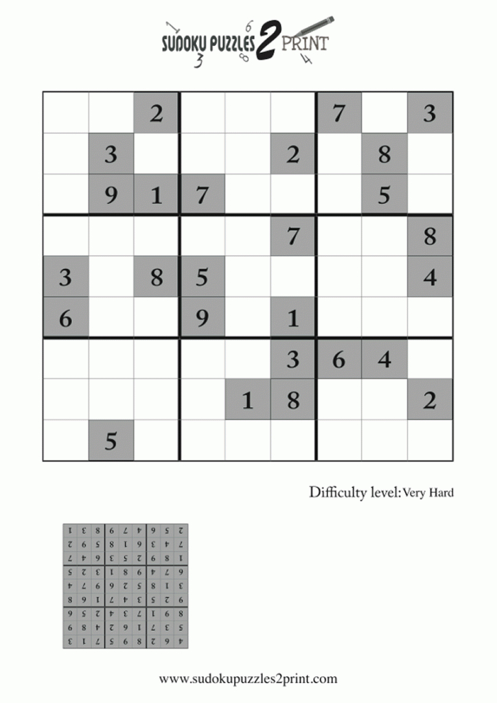 Very Hard Sudoku Puzzle To Print 5 | Printable Sudoku Extremely Hard