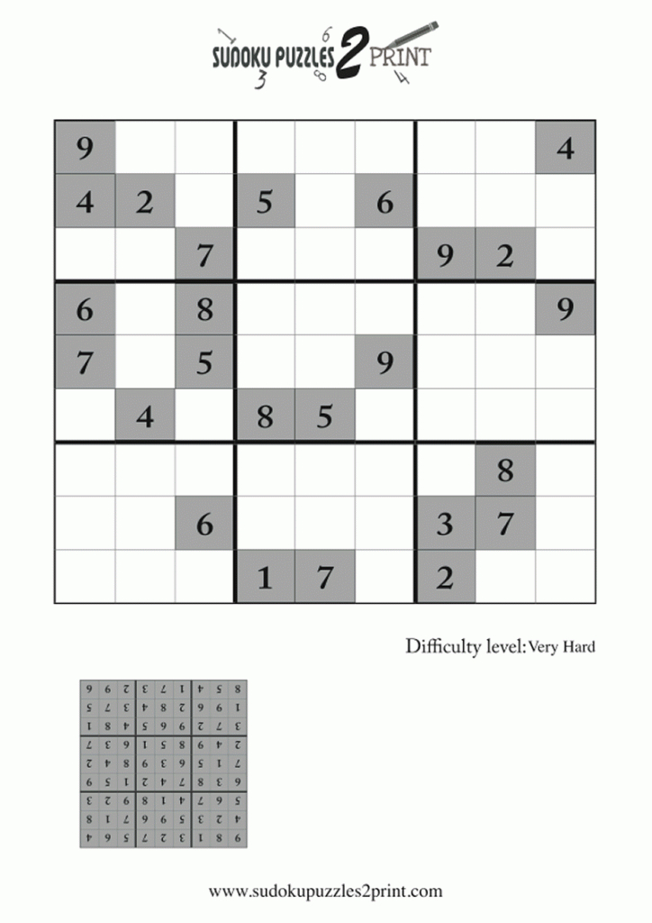 Very Hard Sudoku Puzzle To Print 7 | Hard Printable Sudoku