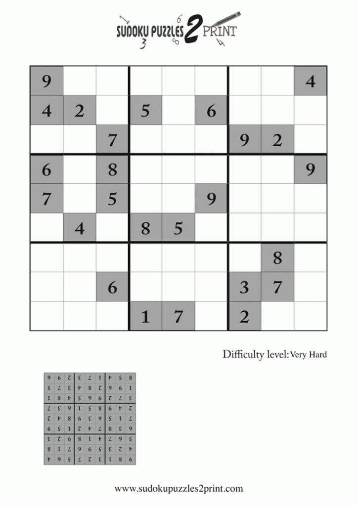 Very Hard Sudoku Puzzle To Print 7 | Printable Sudoku With Answers
